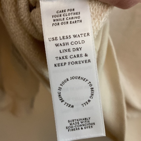 NWT WellBeing + BeingWell Goldie Sweatshirt, beige, size S, organic cotton - Picture 9 of 11